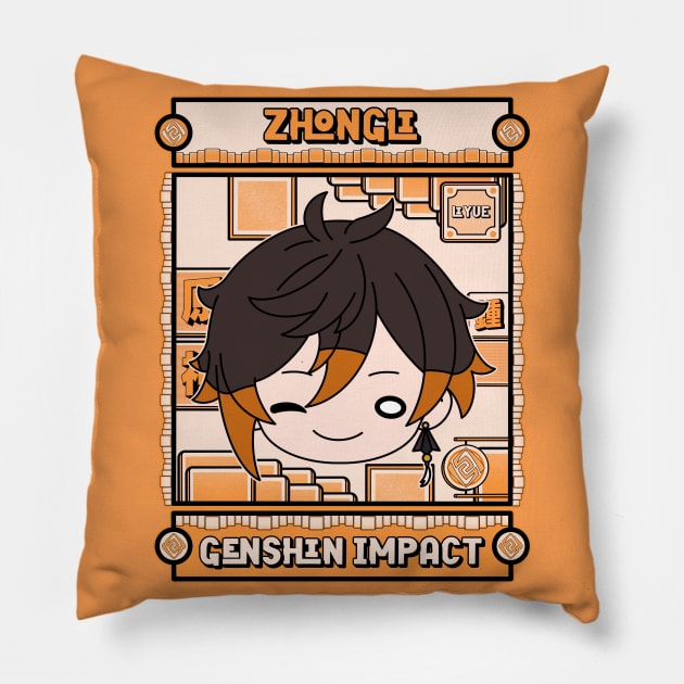 Zhongli - Genshin Impact Pillow by InalZ