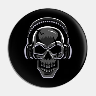 Skull And Headphones - Skull - Headphones Pin