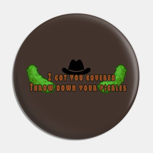 Throw Down Your Pickles Pin by Muppet History