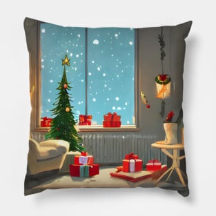 Christmas Vibes Love Christmas Trees During Holiday Season Partying Alone at Home Pillow