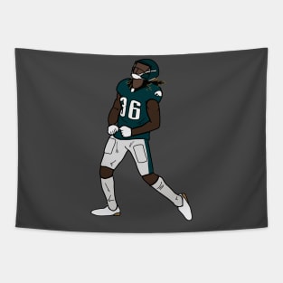 Jay Ajayi Touchdown Celebration - Philadelphia Eagles Tapestry