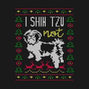 I Shih-Tzu Not Ugly Christmas Sweater T-Shirt