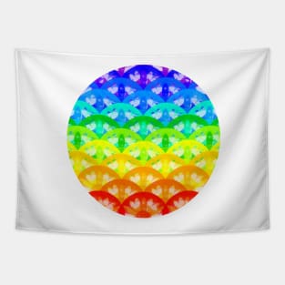 Flower of Life - Chakra / Rainbow Colors Tapestry