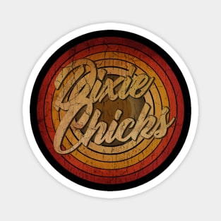 circle vintage, retro faded Dixie Chicks Magnet