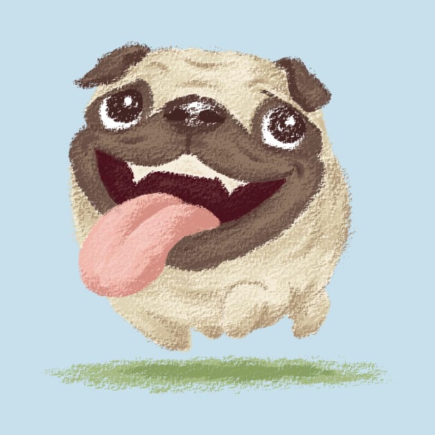 Active pug dog by sanogawa