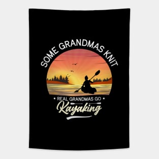 Some grandmas knit real grandmas go kayaking Tapestry