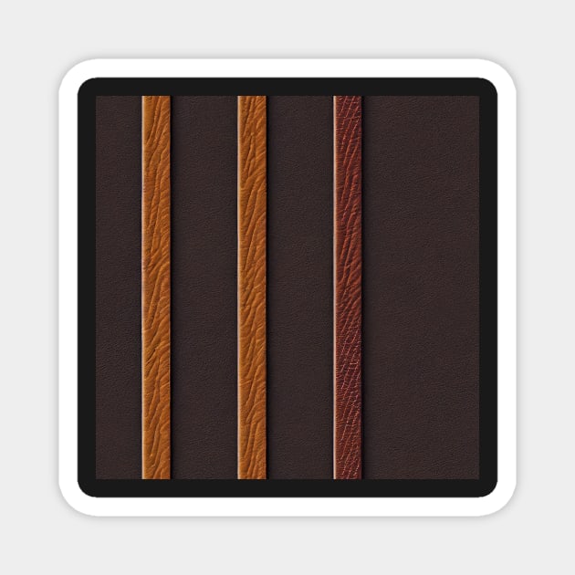 Brown leather, natural and ecological leather print #36 Magnet by Endless-Designs