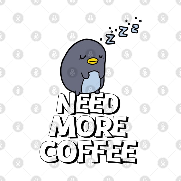 Penguin Lover Coffee Sleepy Tired Gift Cute Birds by Onceer