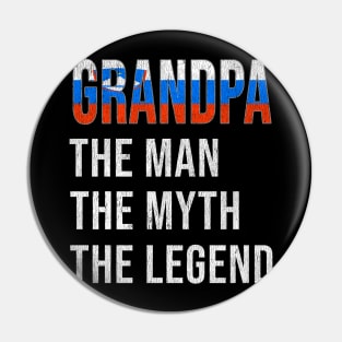 Grand Father Slovenian Grandpa The Man The Myth The Legend - Gift for Slovenian Dad With Roots From  Slovenia Pin