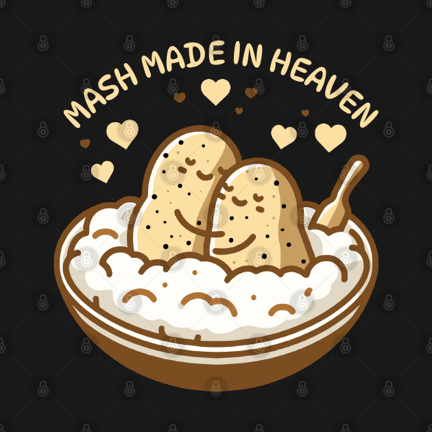 Mash made in heaven | Cute design for couples | Potato puns for match made in heaven by Nora Liak