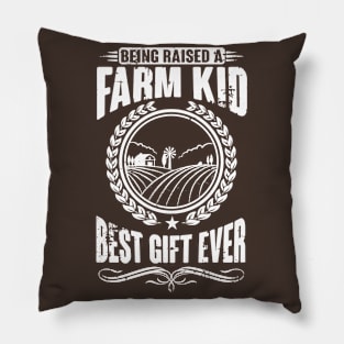 Raised as a farmkid (white) Pillow