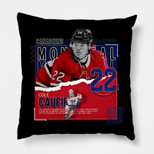 Cole Caufield Hockey Paper Poster Canadiens Pillow