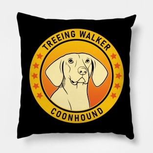 Treeing Walker Coonhound Dog Portrait Pillow