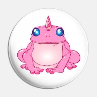 Pink Unicorn Frog Sticker Design Cute Animal Sticker Pin