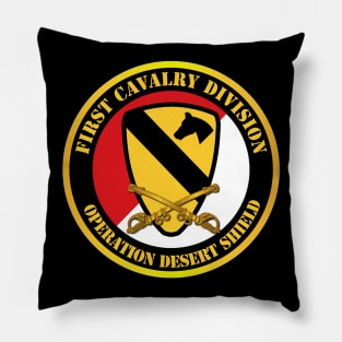 1st Cavalry Div - Red White - Operations Desert Shield Pillow