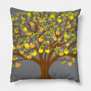 live in harmony with apple tree Pillow