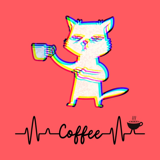 Coffee with cat by Unique Fashion artists