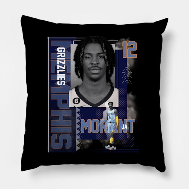 Ja Morant 12 Pillow by today.i.am.sad