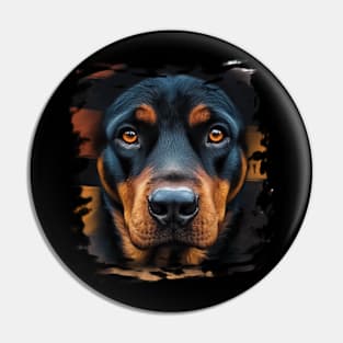 Rottweiler Face Rottweiler Dog Lover Pin