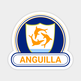 Anguilla Country Badge - Anguilla Flag Magnet