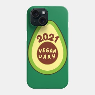 Veganuary avocado Phone Case