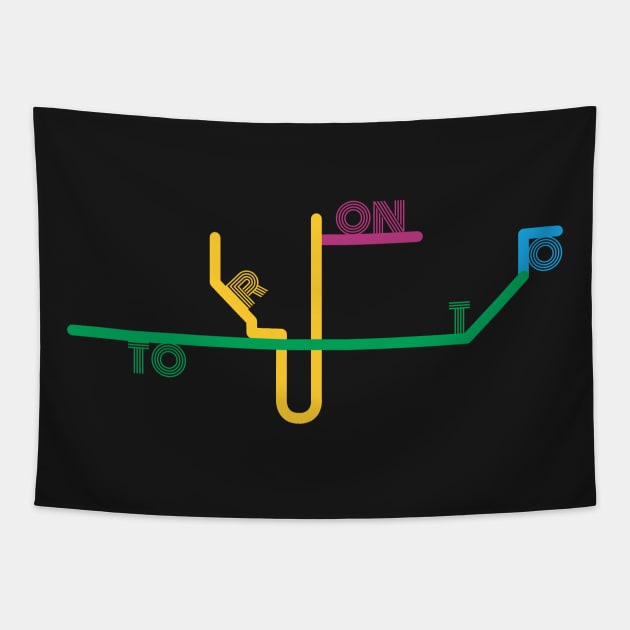 Toronto Metro Lines Tapestry by cheekenpeeg