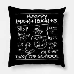 100Th Day Of School Math Teachers Kids Child Happy 100 Days Pillow