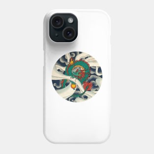 Minhwa: Asian Dragon with Magic Pearl F Type (Korean traditional/folk art) Phone Case