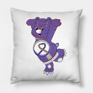 mecha cyborg purple care bear Pillow