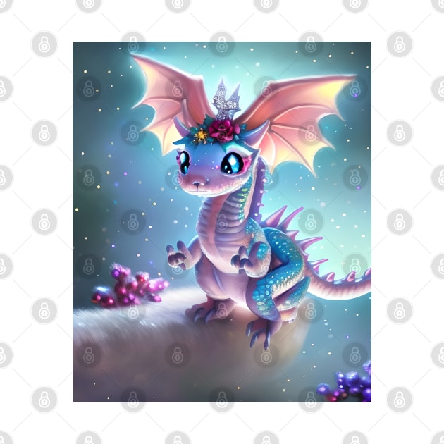 Cute Fantasy Baby Dragon Birthday by CBV