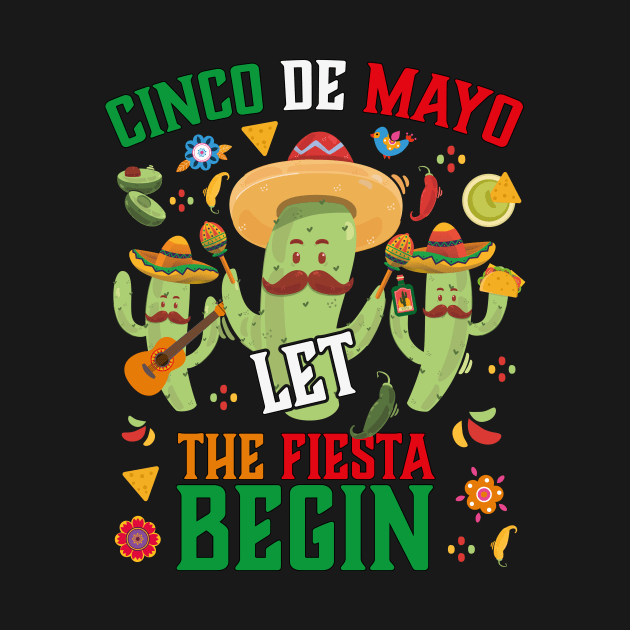 Cinco De Mayo Cactus Let The Fiesta Begin by jodotodesign