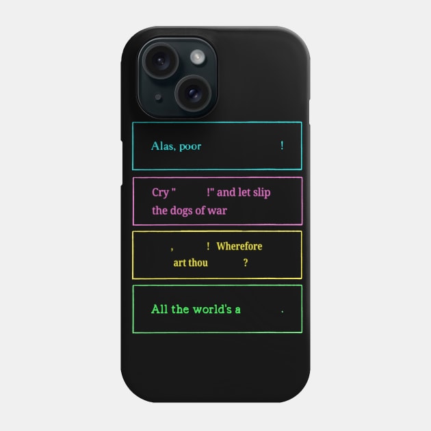 Broken Bard Quotes Phone Case by SenecaReads