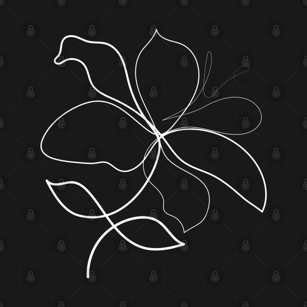 Lily Minimal art | One Line Drawing | One Line Art by One Line Artist