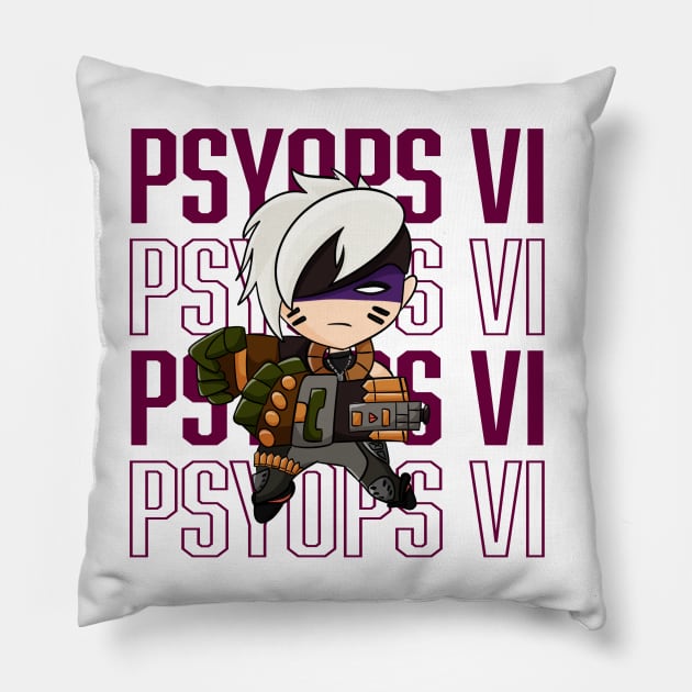 Psyops Vi Pillow by Flower Flame