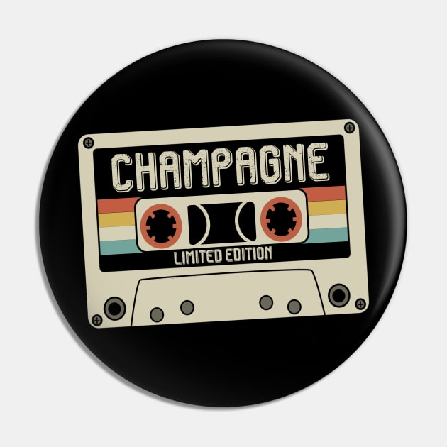 Champagne - Limited Edition - Vintage Style Pin by Debbie Art