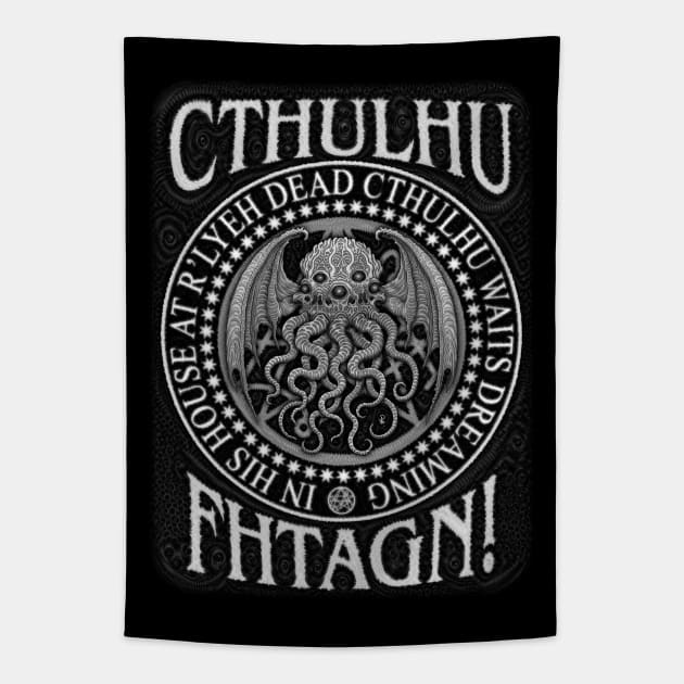 Cthulhu Fhtagn! - Azhmodai 2019 Tapestry by azhmodai