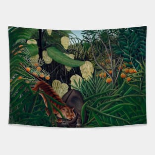 Henri Rousseau Fight between a Tiger and a Buffalo Tapestry