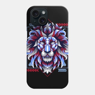 lion head artwork Phone Case