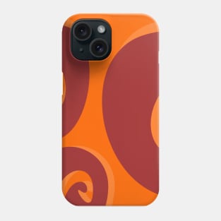 Vintage retro spirals orange posterart 60s style Phone Case