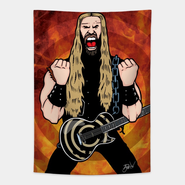 Zakk Wylde Tapestry by Parisi Studios