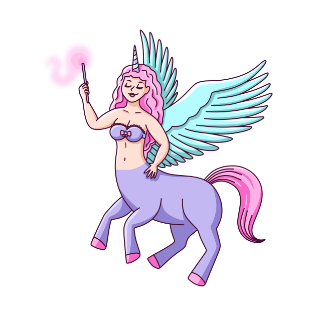 Centaur Pegasus Unicorn Witch Girl by sombrasblancas