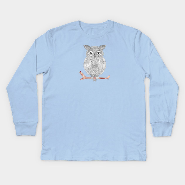 Owl Mandala Pattern Kids T Shirt