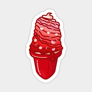 Love Valentine Ice Cream Cone Clipart Magnet