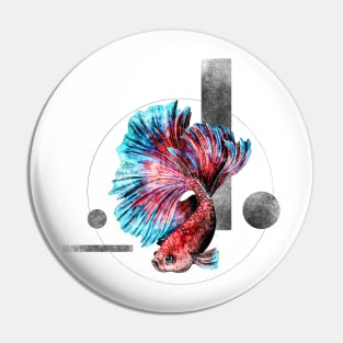 Modern Beta Fish Pin