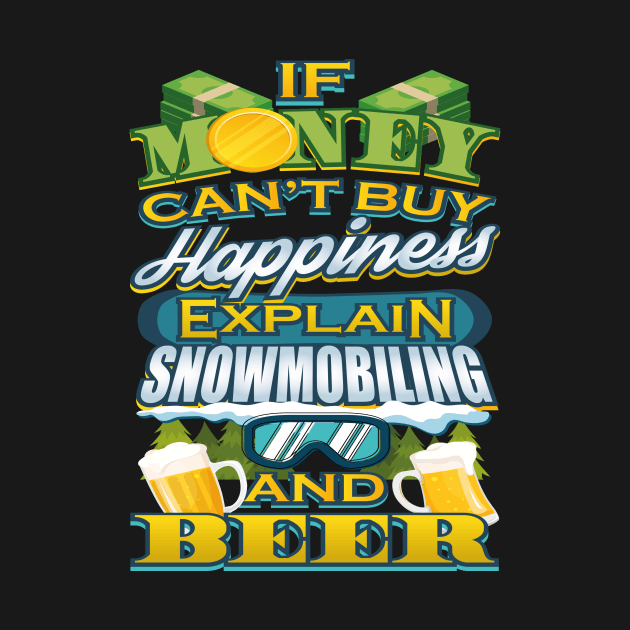 Snowmobiling and beer by blueavocado