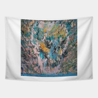 SKULL FLYING OVER THE SEA Tapestry