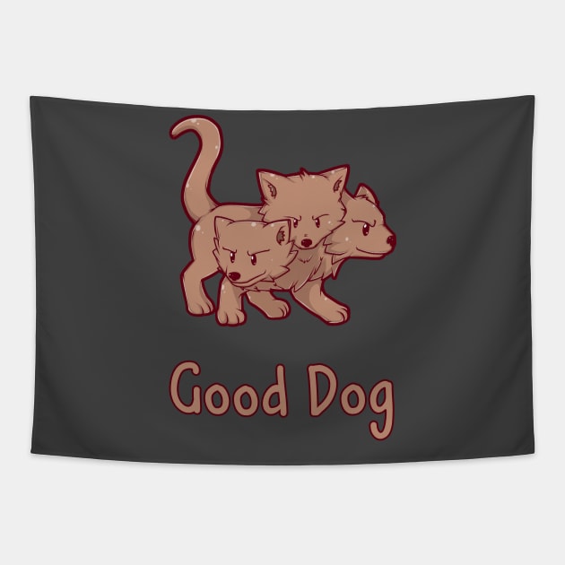 Cerberus Good Dog Tapestry by MimicGaming