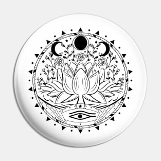 Lotus Flower Mandala Pin