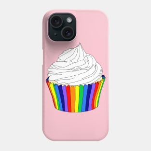 Rainbow Cupcake with Vanilla Icing Phone Case