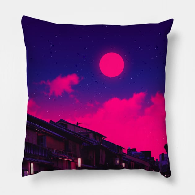 Neon Worlds IX Pillow by Yagedan